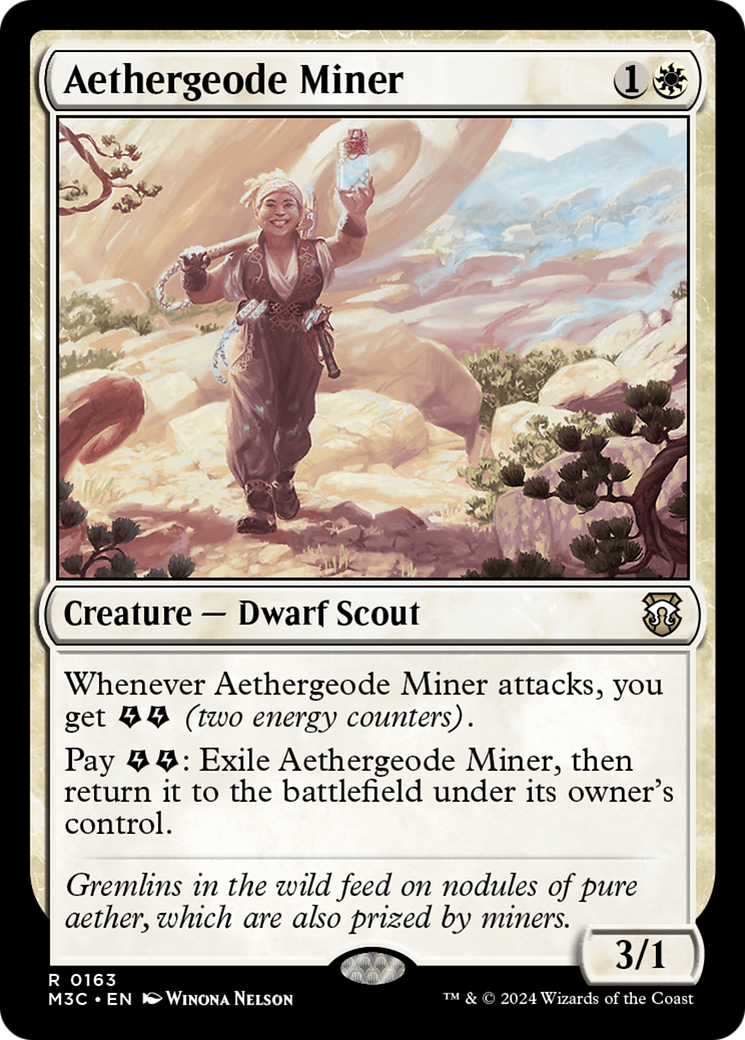 Aethergeode Miner (Ripple Foil) [Modern Horizons 3 Commander] | Exor Games Bridgewater