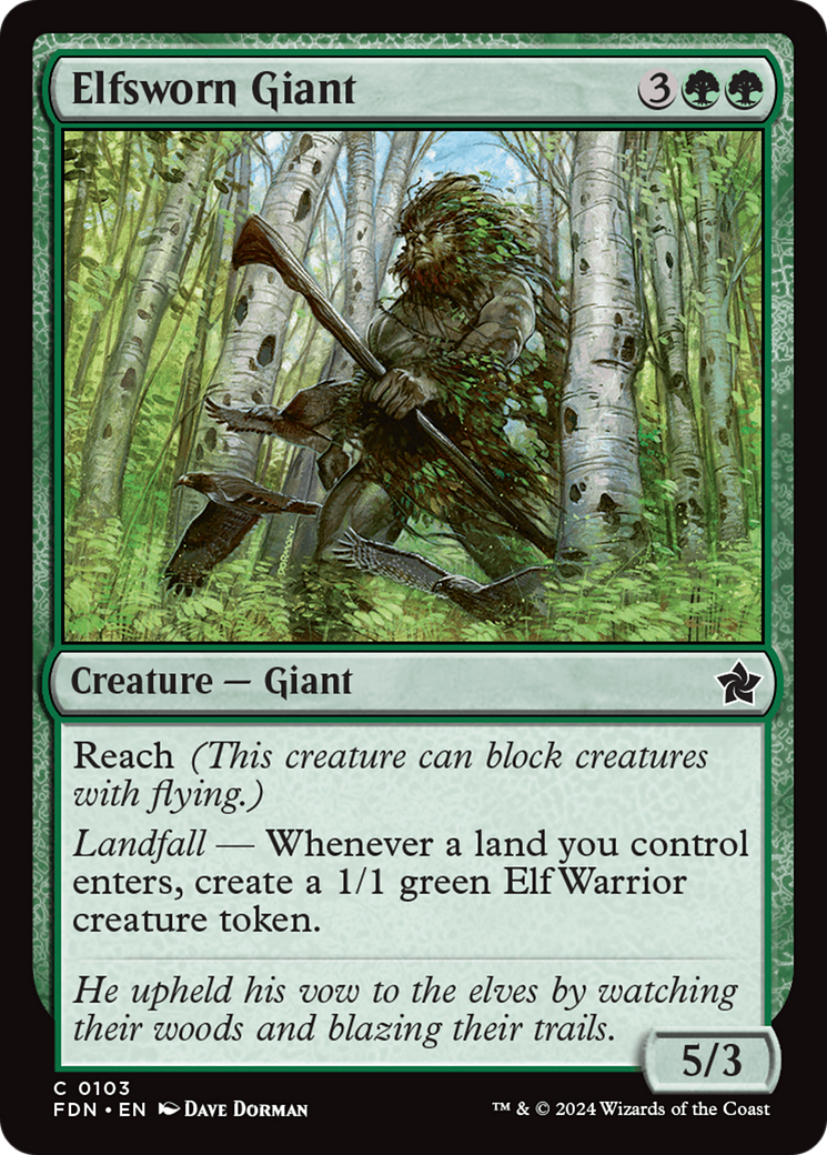 Elfsworn Giant [Foundations] | Exor Games Bridgewater