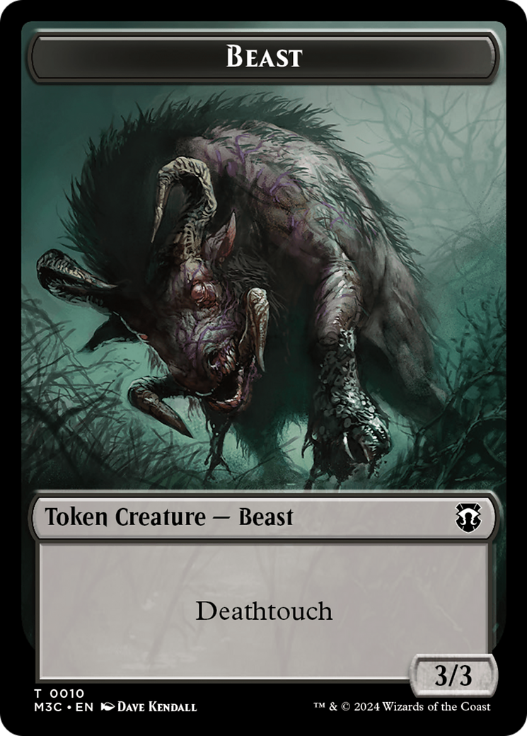 Beast (0010) // Shapeshifter (0008) Double-Sided Token [Modern Horizons 3 Commander Tokens] | Exor Games Bridgewater