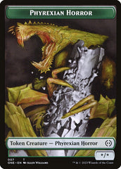 Phyrexian Goblin // Phyrexian Horror Double-Sided Token [Phyrexia: All Will Be One Tokens] | Exor Games Bridgewater