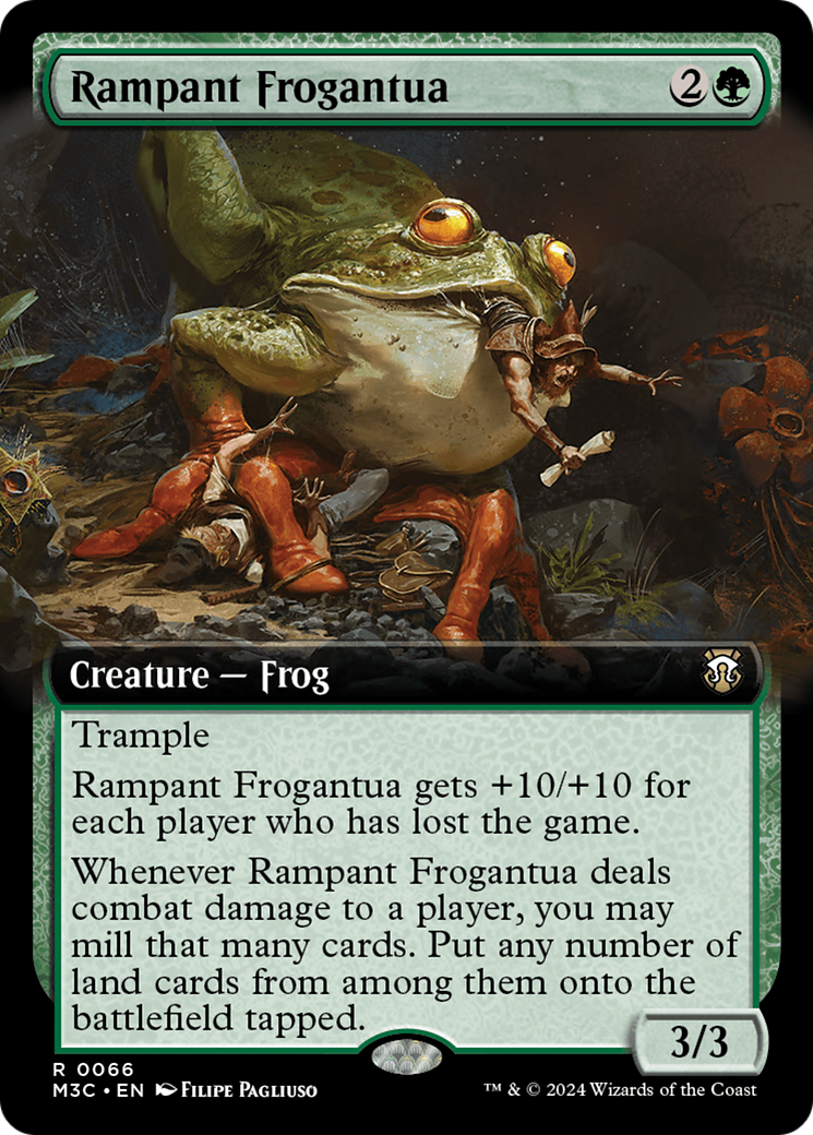 Rampant Frogantua (Extended Art) (Ripple Foil) [Modern Horizons 3 Commander] | Exor Games Bridgewater