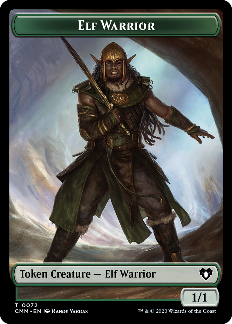 Elf Warrior // Cleric Double-Sided Token [Commander Masters Tokens] | Exor Games Bridgewater