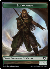 Elf Warrior // Cleric Double-Sided Token [Commander Masters Tokens] | Exor Games Bridgewater