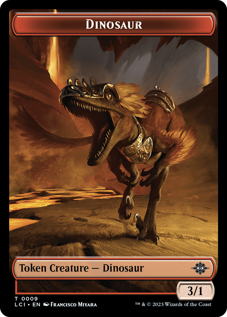 Dinosaur Token (0009) [The Lost Caverns of Ixalan Tokens] | Exor Games Bridgewater