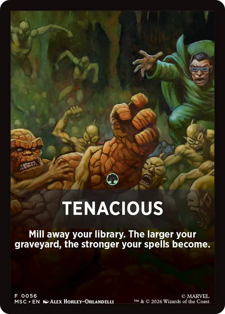 Tenacious Theme Card [Marvel Super Heroes Commander] | Exor Games Bridgewater
