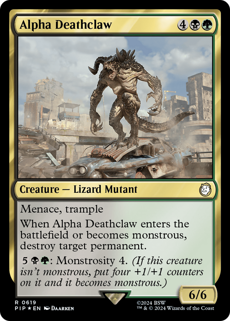 Alpha Deathclaw (Surge Foil) [Fallout] | Exor Games Bridgewater