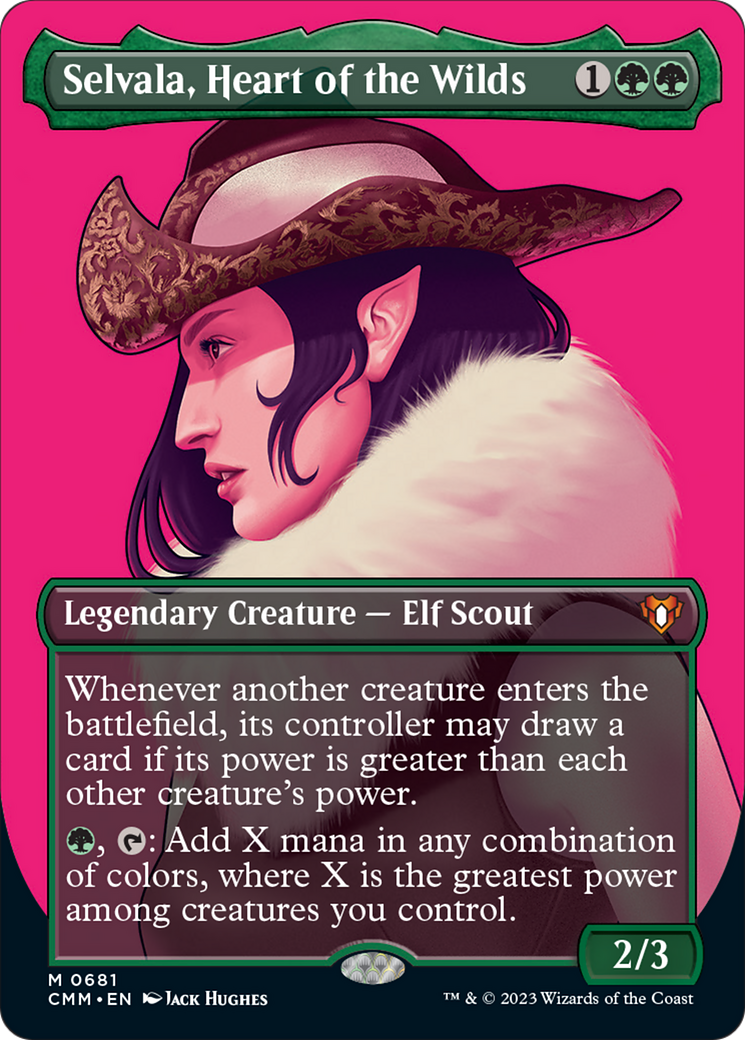 Selvala, Heart of the Wilds (Borderless Profile) [Commander Masters] | Exor Games Bridgewater
