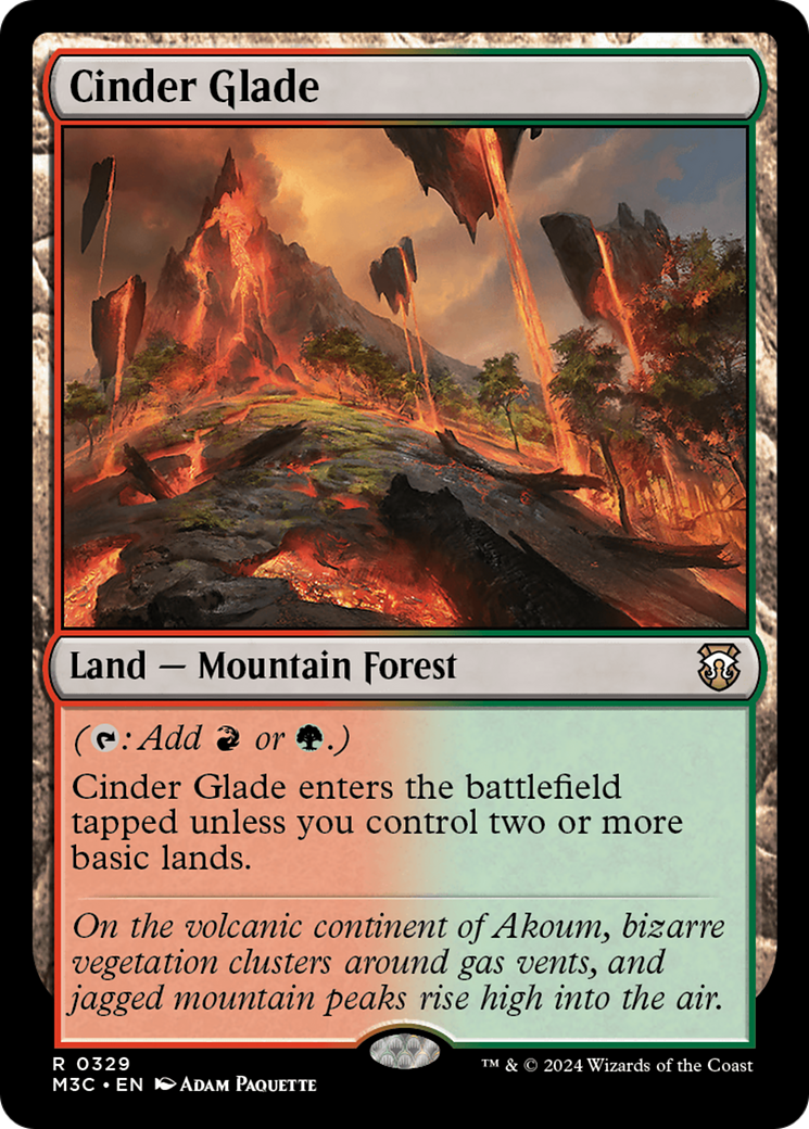 Cinder Glade (Ripple Foil) [Modern Horizons 3 Commander] | Exor Games Bridgewater