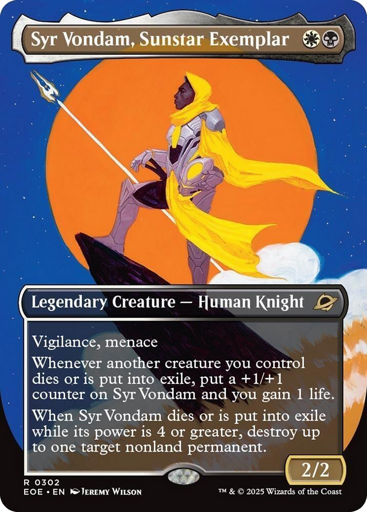 Syr Vondam, Sunstar Exemplar (Borderless) [Edge of Eternities] | Exor Games Bridgewater