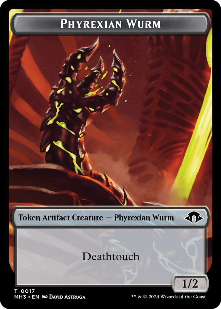 Phyrexian Wurm Token (0017) [Modern Horizons 3 Tokens] | Exor Games Bridgewater