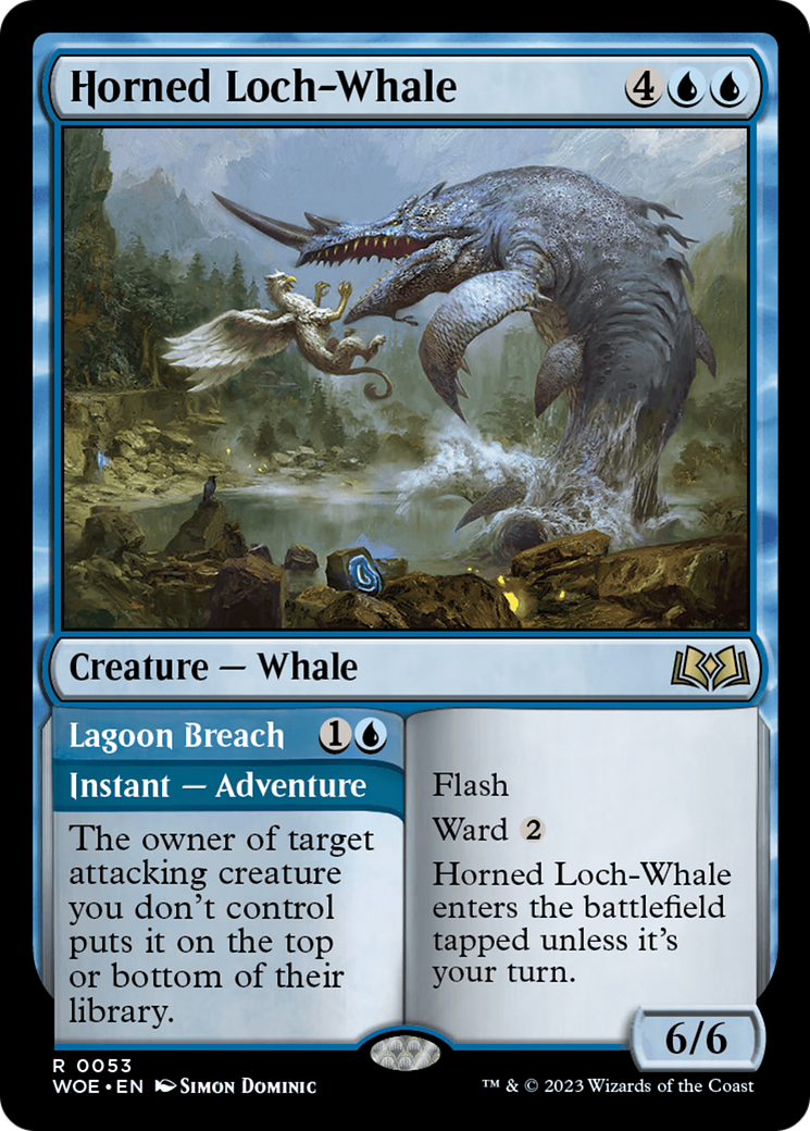 Horned Loch-Whale // Lagoon Breach [Wilds of Eldraine] | Exor Games Bridgewater