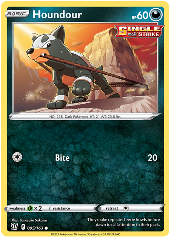 Houndour (095/163) [Sword & Shield: Battle Styles] | Exor Games Bridgewater