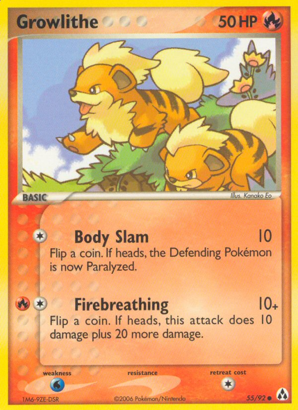 Growlithe (55/92) [EX: Legend Maker] | Exor Games Bridgewater