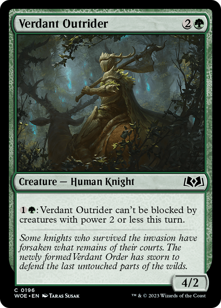 Verdant Outrider [Wilds of Eldraine] | Exor Games Bridgewater