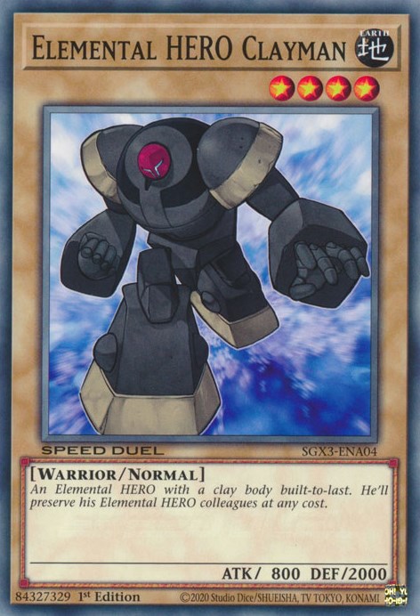 Elemental HERO Clayman [SGX3-ENA04] Common | Exor Games Bridgewater