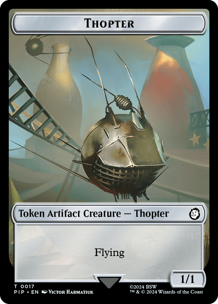 Radiation // Thopter Double-Sided Token [Fallout Tokens] | Exor Games Bridgewater