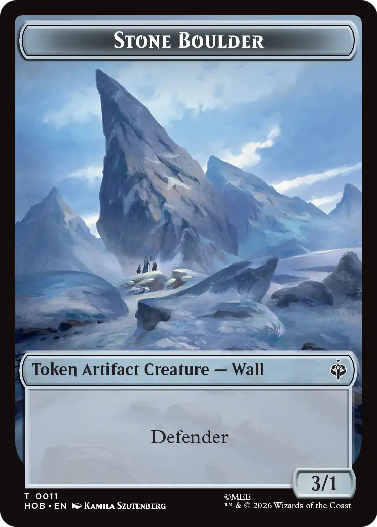 Stone Boulder // Bear Double-Sided Token [The Hobbit Tokens] | Exor Games Bridgewater