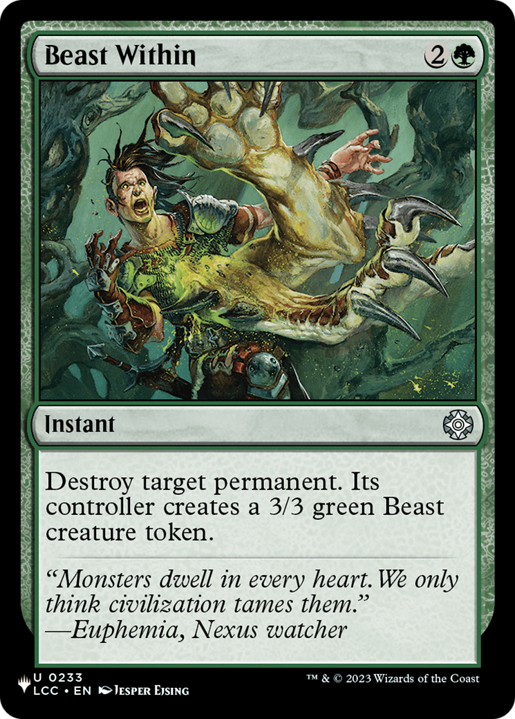 Beast Within (LCC) [The List] | Exor Games Bridgewater