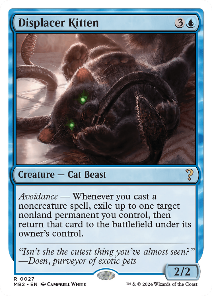 Displacer Kitten (White Border) [Mystery Booster 2] | Exor Games Bridgewater