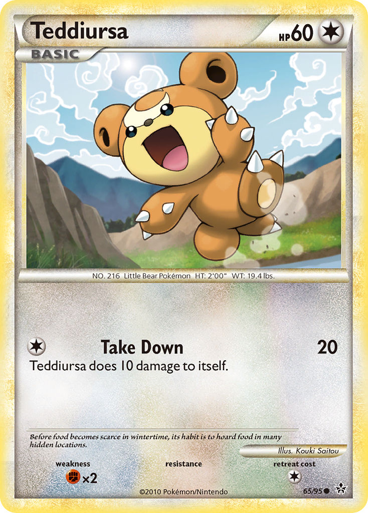 Teddiursa (65/95) [HeartGold & SoulSilver: Unleashed] | Exor Games Bridgewater