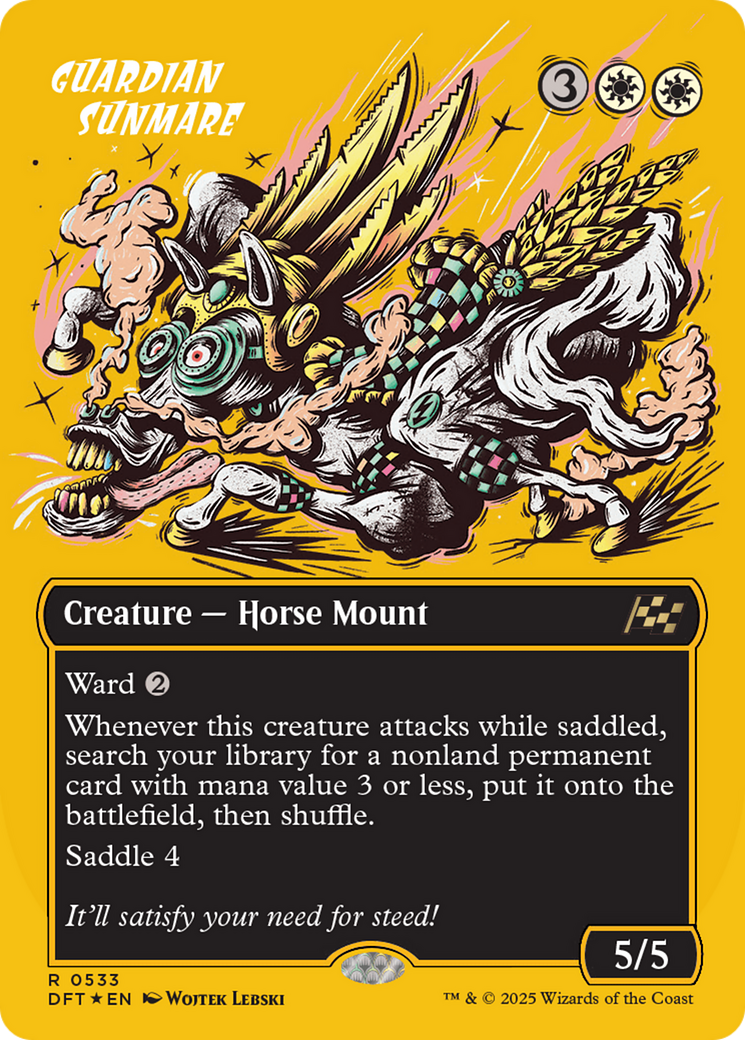 Guardian Sunmare (Borderless) (First-Place Foil) [Aetherdrift] | Exor Games Bridgewater