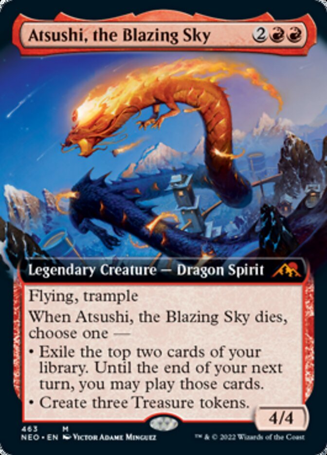 Atsushi, the Blazing Sky (Extended Art) [Kamigawa: Neon Dynasty] | Exor Games Bridgewater