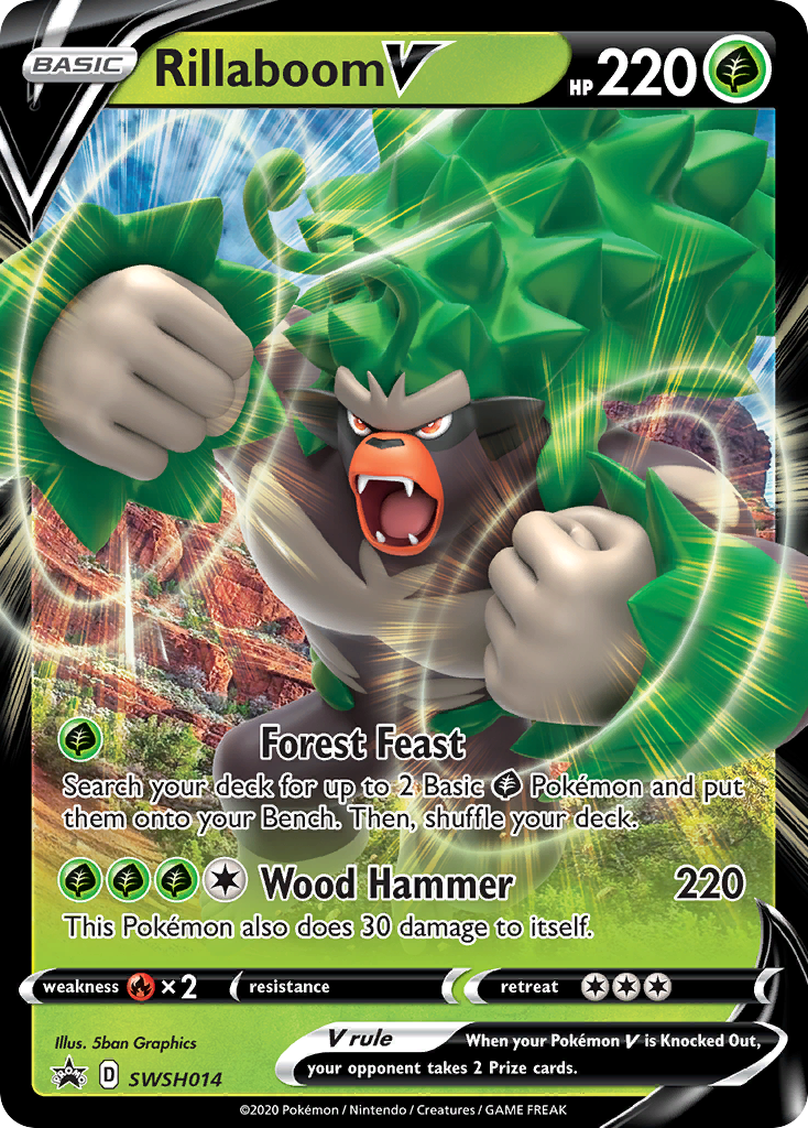 Rillaboom V (SWSH014) (Jumbo Card) [Sword & Shield: Black Star Promos] | Exor Games Bridgewater