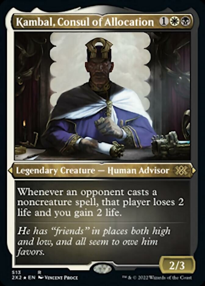 Kambal, Consul of Allocation (Foil Etched) [Double Masters 2022] | Exor Games Bridgewater