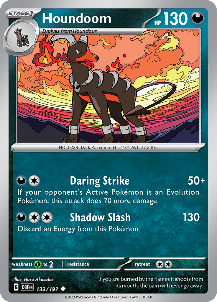 Houndoom (133/197) [Scarlet & Violet: Obsidian Flames] | Exor Games Bridgewater