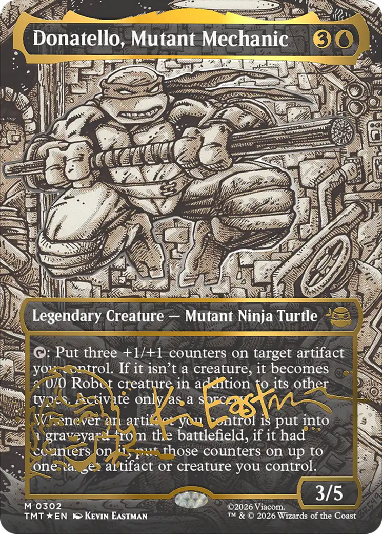 Donatello, Mutant Mechanic (Borderless) (Gold-Stamped Signature) [Teenage Mutant Ninja Turtles] | Exor Games Bridgewater