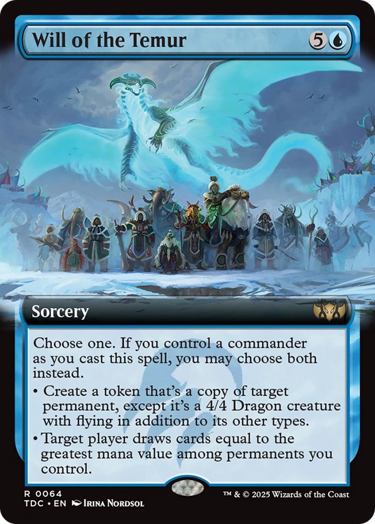 Will of the Temur (Extended Art) [Tarkir: Dragonstorm Commander] | Exor Games Bridgewater