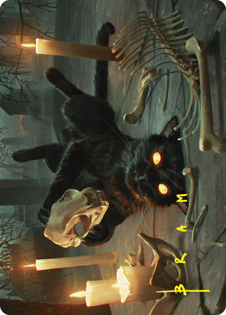 Nine-Lives Familiar Art Card (8/54) (Gold-Stamped Signature) [Foundations Art Series] | Exor Games Bridgewater