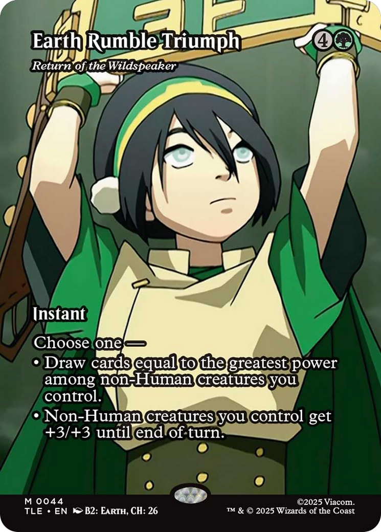 Earth Rumble Triumph - Return of the Wildspeaker (Borderless) [Avatar: The Last Airbender: Eternal-Legal] | Exor Games Bridgewater