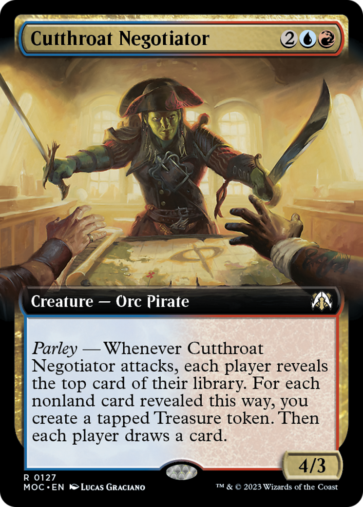 Cutthroat Negotiator (Extended Art) [March of the Machine Commander] | Exor Games Bridgewater