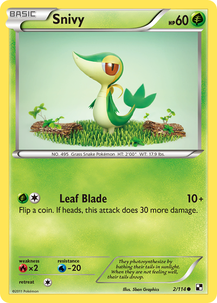 Snivy (2/114) [Black & White: Base Set] | Exor Games Bridgewater