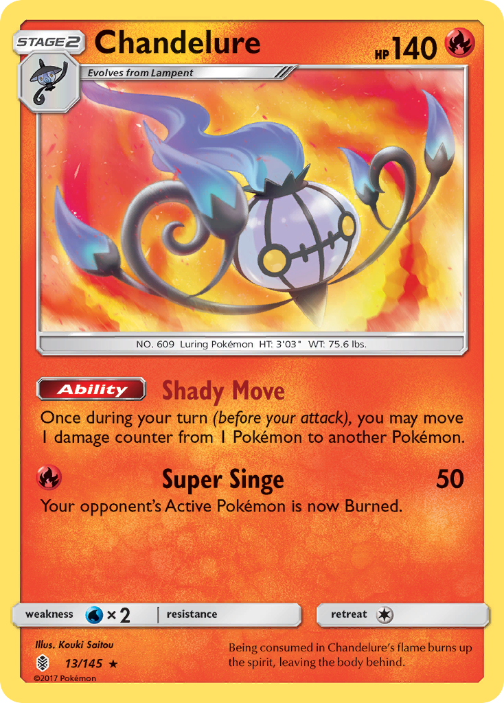 Chandelure (13/145) [Sun & Moon: Guardians Rising] | Exor Games Bridgewater