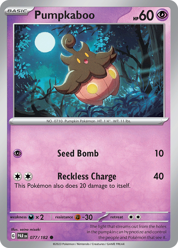Pumpkaboo (077/182) [Scarlet & Violet: Paradox Rift] | Exor Games Bridgewater