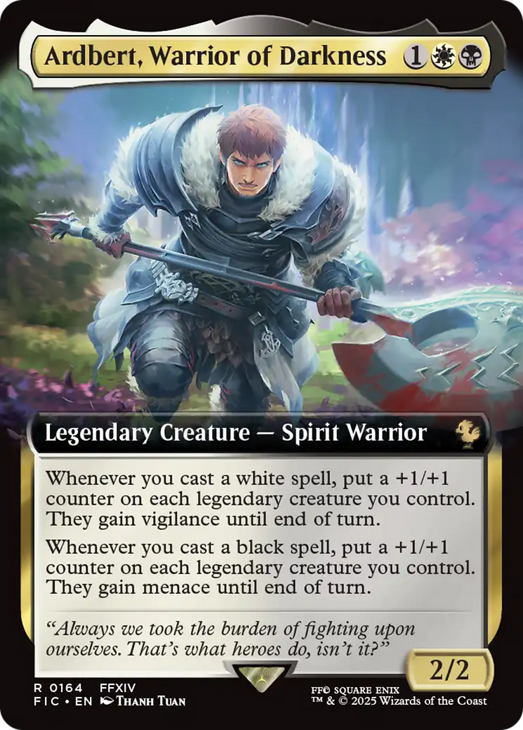 Ardbert, Warrior of Darkness (Extended Art) [FINAL FANTASY Commander] | Exor Games Bridgewater