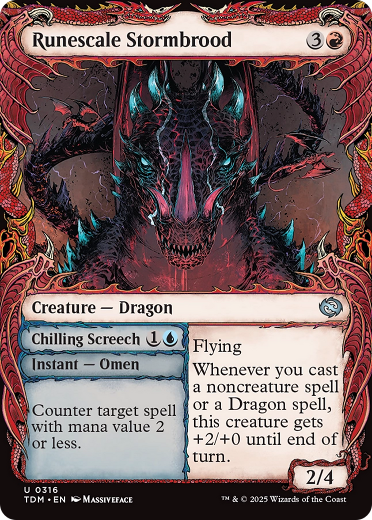 Runescale Stormbrood (Showcase) [Tarkir: Dragonstorm] | Exor Games Bridgewater
