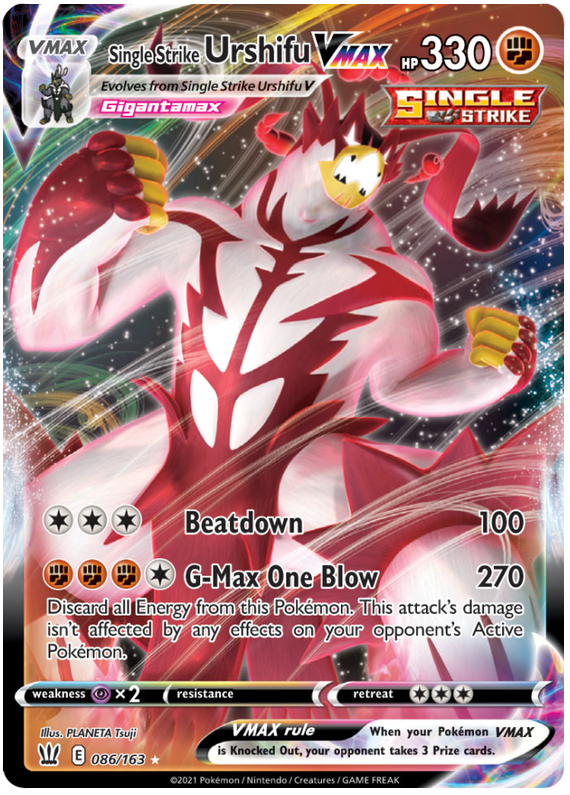 Single Strike Urshifu VMAX (086/163) (Jumbo Card) [Sword & Shield: Battle Styles] | Exor Games Bridgewater