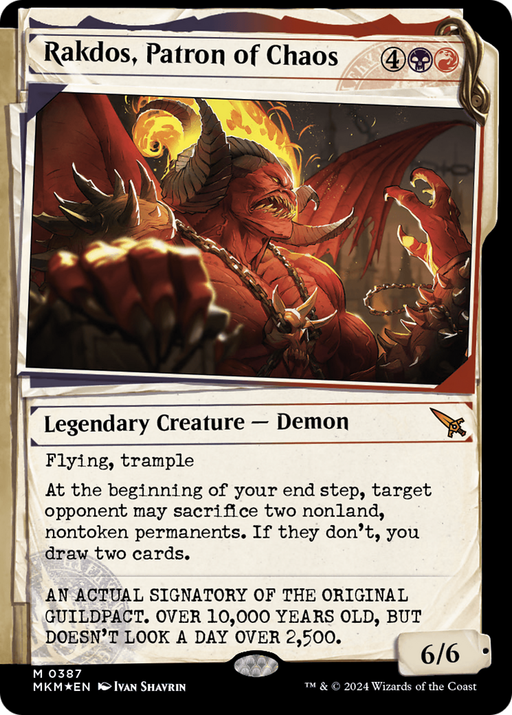 Rakdos, Patron of Chaos (Showcase) (Invisible Ink) [Murders at Karlov Manor] | Exor Games Bridgewater
