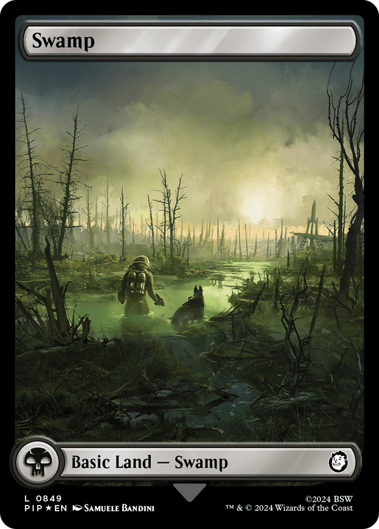 Swamp (0849) (Surge Foil) [Fallout] | Exor Games Bridgewater