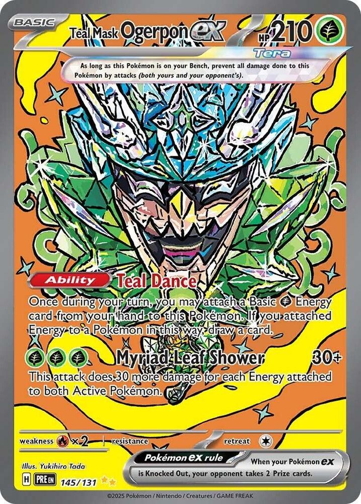 Teal Mask Ogerpon ex (145/131) [Scarlet & Violet: Prismatic Evolutions] | Exor Games Bridgewater