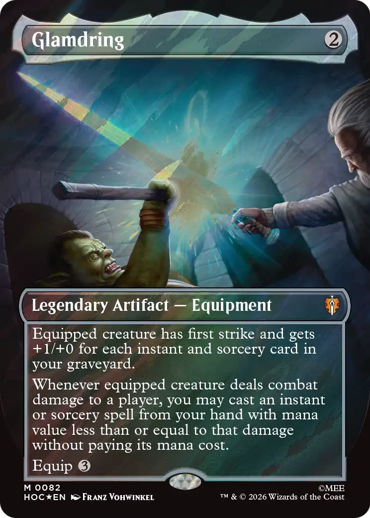 Glamdring (Borderless) (Surge Foil) [The Hobbit: Eternal-Legal] | Exor Games Bridgewater