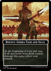 Bounty: Gorra Tash and Silas // Bounty Rules Double-Sided Token [Outlaws of Thunder Junction Commander Tokens] | Exor Games Bridgewater