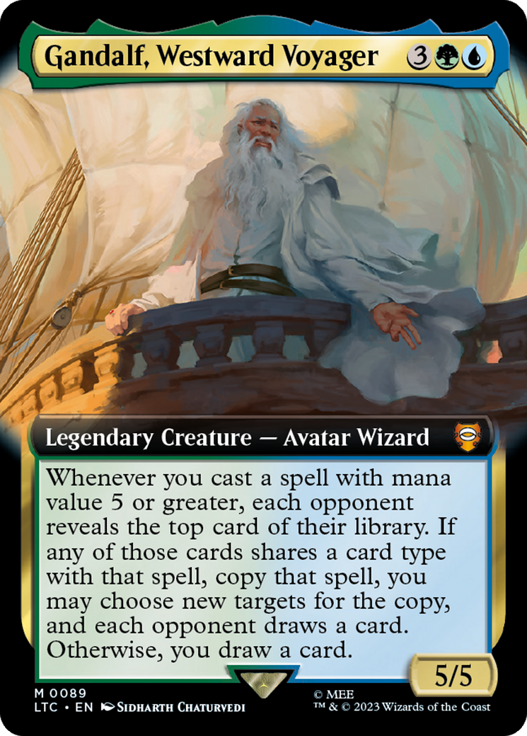 Gandalf, Westward Voyager (Extended Art) [The Lord of the Rings: Tales of Middle-Earth Commander] | Exor Games Bridgewater