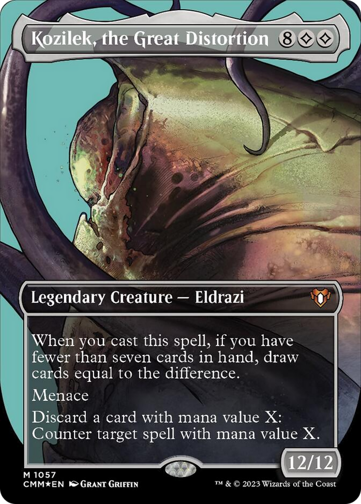 Kozilek, the Great Distortion (Borderless Textured Foil Frame Break) [Commander Masters] | Exor Games Bridgewater