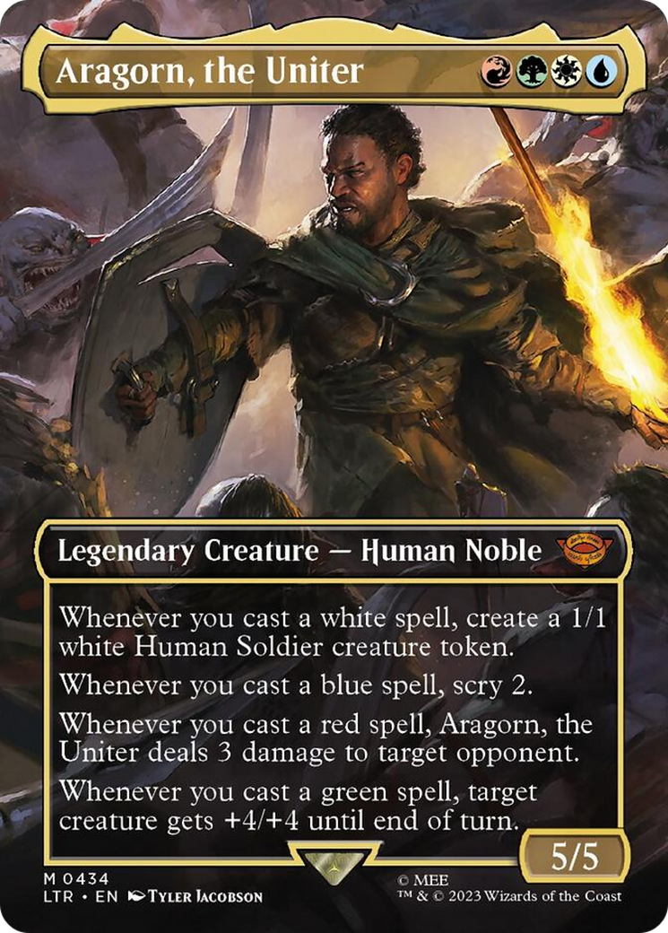 Aragorn, the Uniter (Borderless Alternate Art) [The Lord of the Rings: Tales of Middle-Earth] | Exor Games Bridgewater