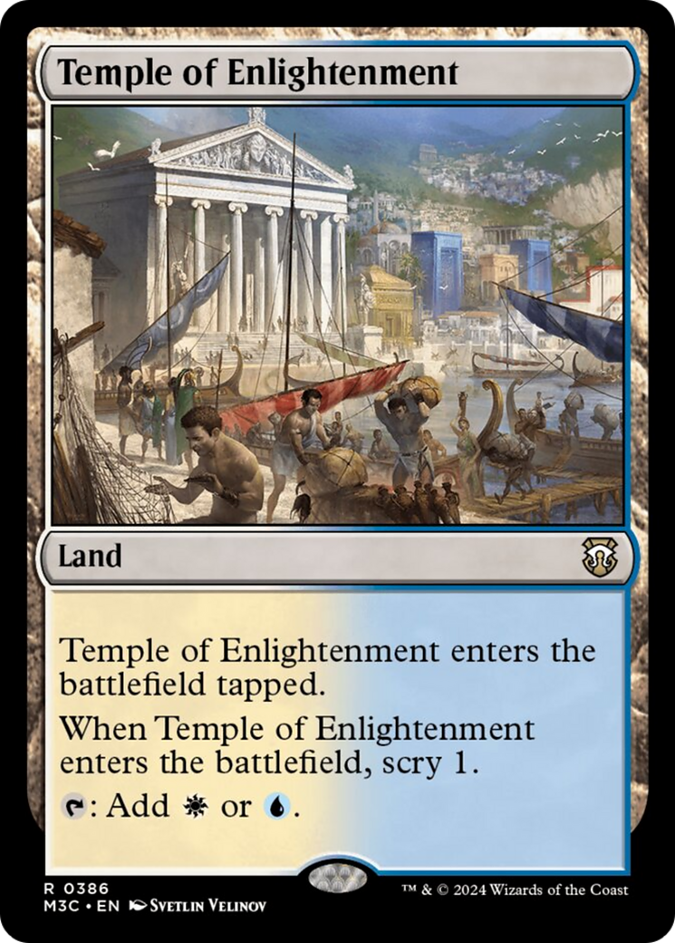 Temple of Enlightenment (Ripple Foil) [Modern Horizons 3 Commander] | Exor Games Bridgewater