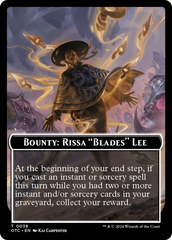 Bounty: Rissa "Blades" Lee // Bounty Rules Double-Sided Token [Outlaws of Thunder Junction Commander Tokens] | Exor Games Bridgewater